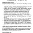 Waiver of Liability Page 1